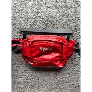 Supreme Logo FW17 Nylon Cordura Waist Belt Bag Red‎ Unisex Adult One Size